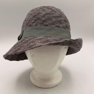 Collection Eighteen Gray Asymmetrical Wide Brim Hat – O/S (Approx. 58 cm)